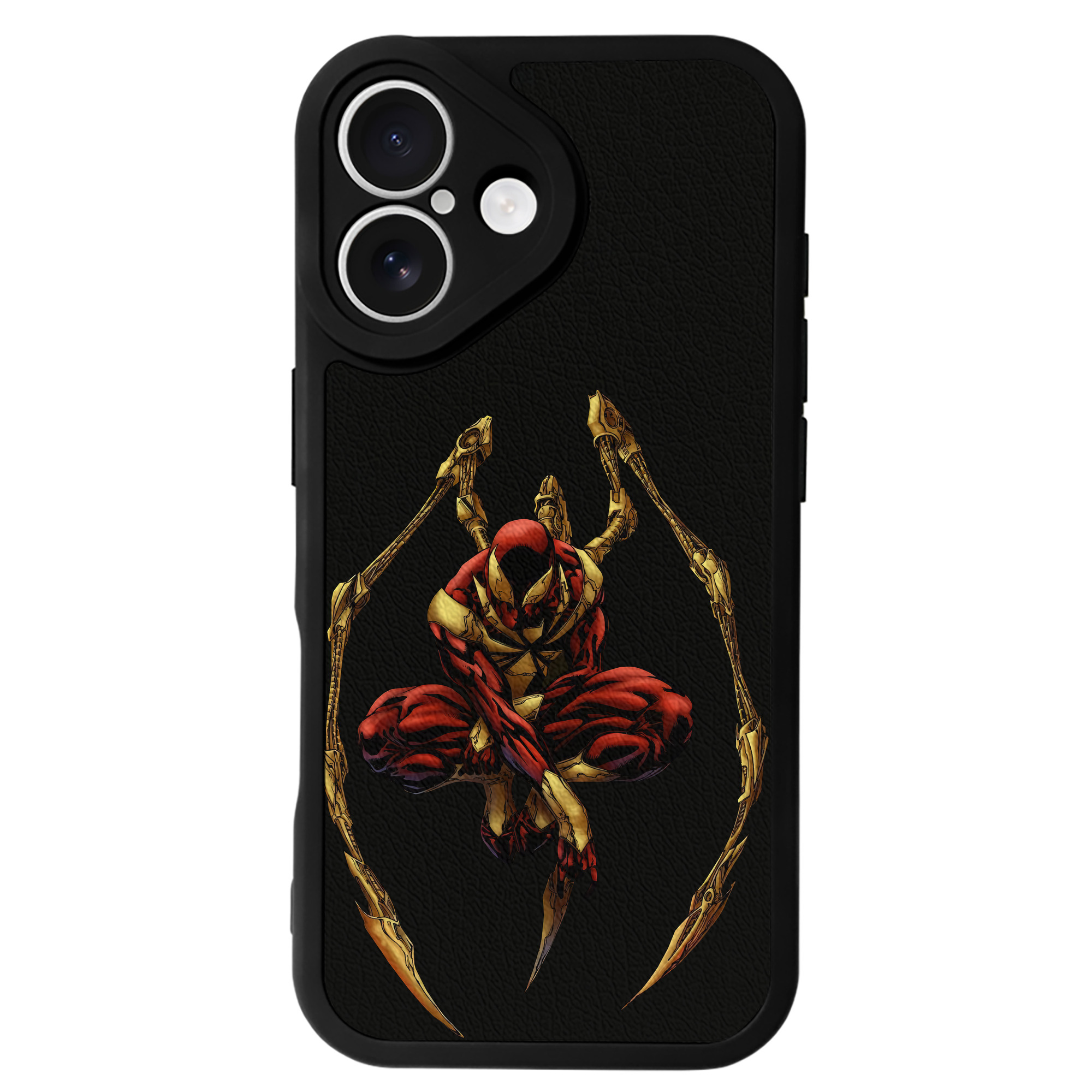 （画像用） Spider Man スパイダーマン 【iPhone 16シリーズ対応】シリコンスマホケース（レザー調） 材質：シリコン